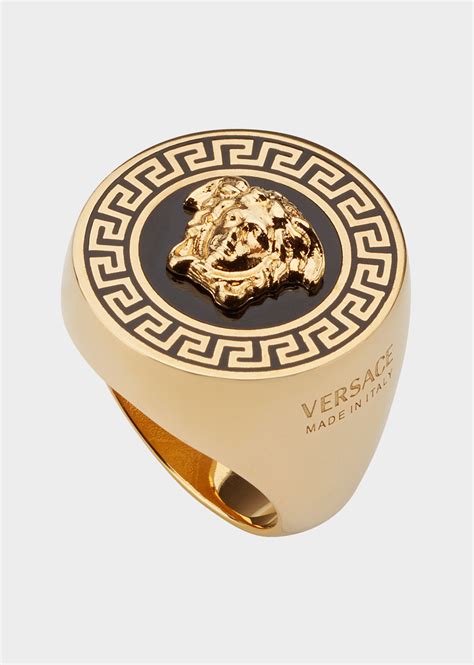 bague versace argent homme|Bijoux de Luxe Homme .